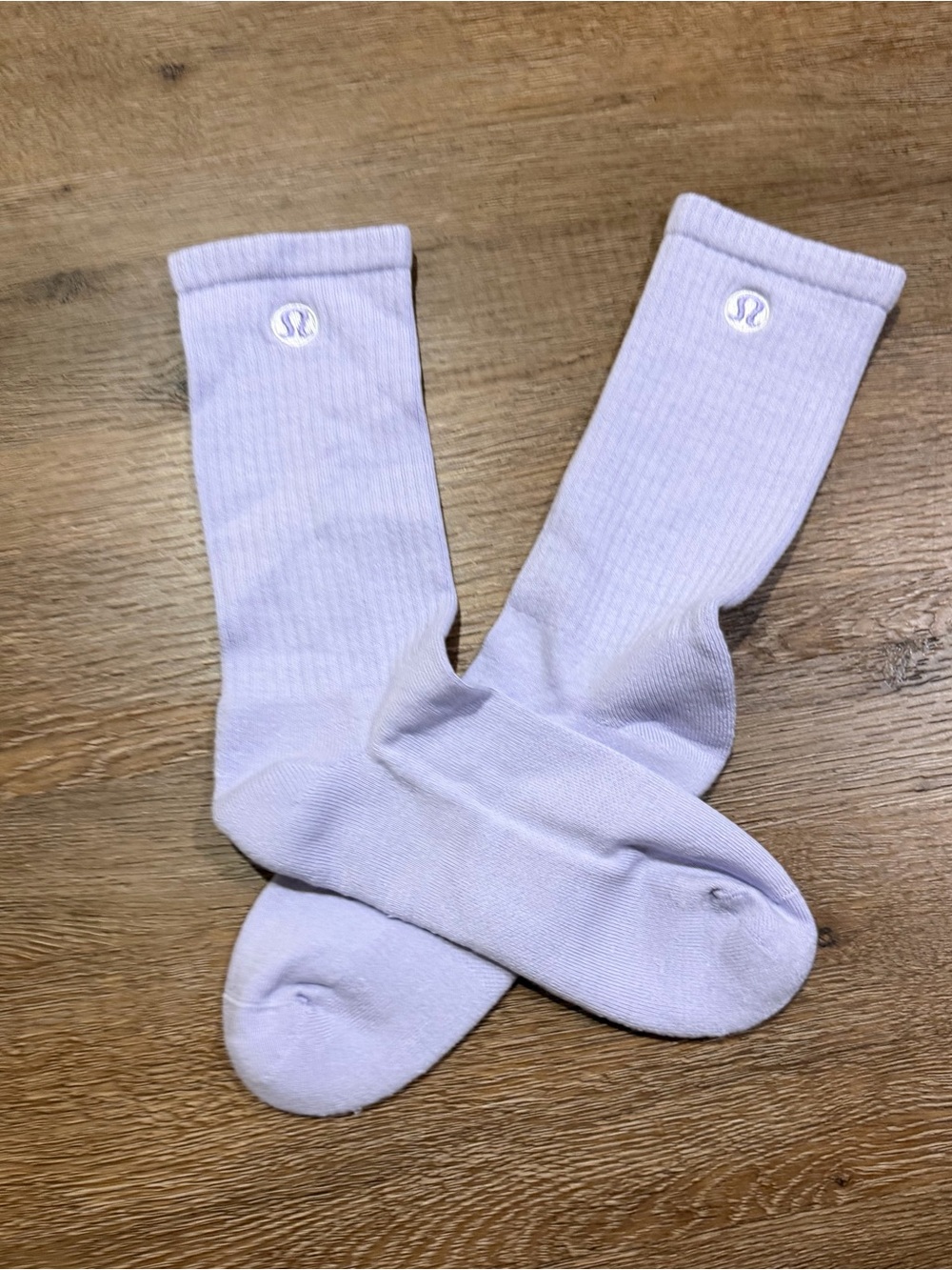 Lululemon Daily Essential Quarter Socks Large Lavender Unisex Logo Athletic
